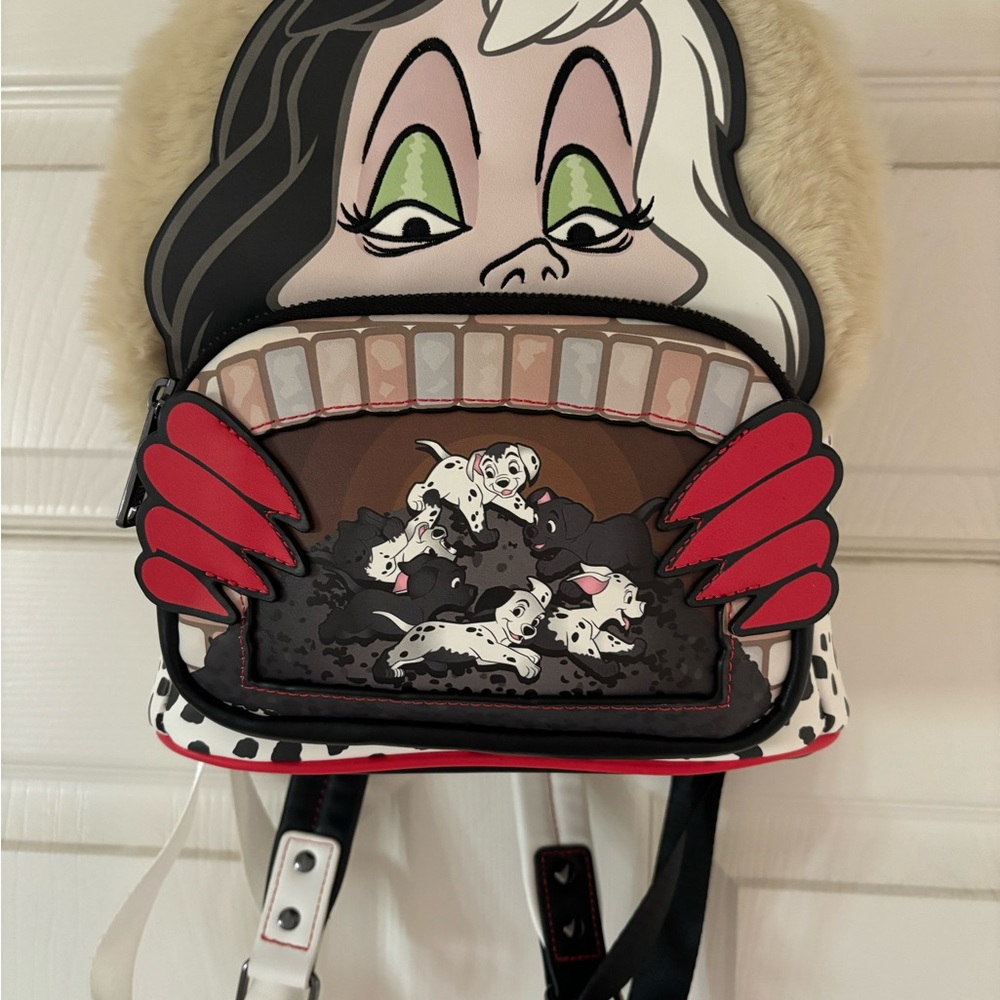 Cruella De Vil Backpack with Dalmatian Design